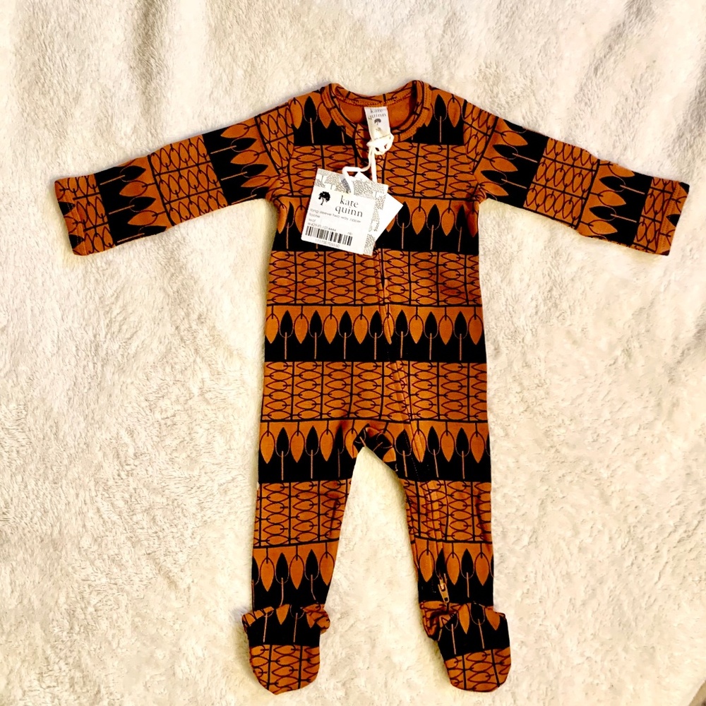 Kate Quinn Organic Cotton Footie, Newborn Sleeper, Footies, Zippy, Baby NWT